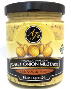 AJ’s Walla Walla Sweet Onion Mustard with Whole Seeds