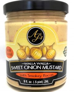 AJ’s Walla Walla Sweet Onion Mustard with Smokey Bacon