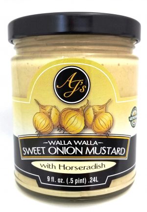 AJ’s Walla Walla Sweet Onion Mustard with Horseradish