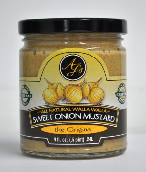 AJ’s Natural Walla Walla Sweet Onion Mustard the Original 9oz.