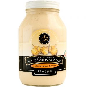 AJ's Walla Walla Sweet Onion Mustard With Smokey Bacon - 32 oz