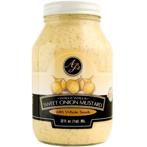 AJ's Walla Walla Sweet Onion Mustard With Whole Mustard Seed - 32 oz